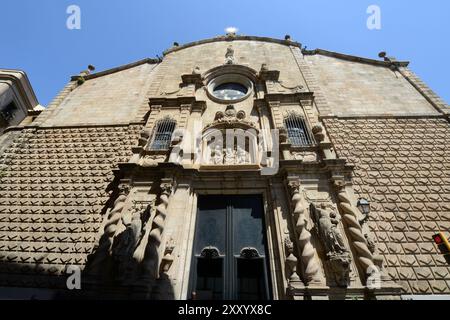 Església de la Mare de Déu de Betlem / Eglise de Bethléem à Barcelone, Espagne. Banque D'Images