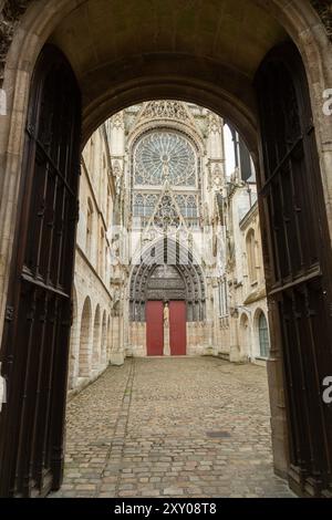Façade de la cathédrale de Rouen à Rouen, Normandie, France Banque D'Images
