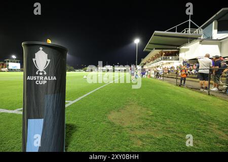 Richlands, Australie. 27 août 2024. Richlands, 27 août 2024 : vue générale à l'intérieur du stade avant le match entre le Lions FC et les Western Sydney Wanderers lors de la manche de la Coupe d'Australie 16 au Luxury Paints Stadium Matthew Starling (Promediapix/SPP) crédit : SPP Sport Press photo. /Alamy Live News Banque D'Images