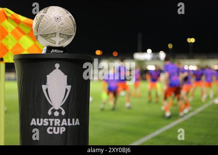 Richlands, Australie. 27 août 2024. Richlands, 27 août 2024 : vue générale à l'intérieur du stade avant le match entre le Lions FC et les Western Sydney Wanderers lors de la manche de la Coupe d'Australie 16 au Luxury Paints Stadium Matthew Starling (Promediapix/SPP) crédit : SPP Sport Press photo. /Alamy Live News Banque D'Images
