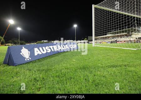 Richlands, Australie. 27 août 2024. Richlands, 27 août 2024 : vue générale à l'intérieur du stade avant le match entre le Lions FC et les Western Sydney Wanderers lors de la manche de la Coupe d'Australie 16 au Luxury Paints Stadium Matthew Starling (Promediapix/SPP) crédit : SPP Sport Press photo. /Alamy Live News Banque D'Images