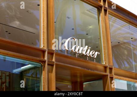 Magasin de mode CARTIER sur Rodeo Drive, Beverly Hills Banque D'Images