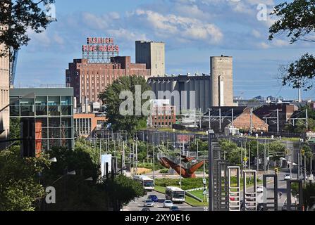 Canada, Québec, Montréal : construction du moulin à farine ADM, un moulin à farine historique situé dans l’arrondissement de ville-Marie, qui produit de la farine four Roses. Banque D'Images