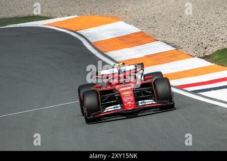 Zandvoort, pays-Bas. 22-25 août 2024. Grand Prix des pays-Bas de formule 1 Heineken. Samedi, qualification. N°55, Carlos SAINZ Jr., ESP, Team Scuderia Ferrar Banque D'Images