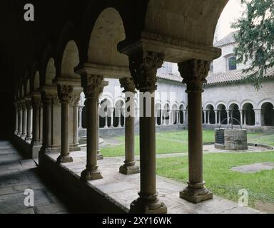 Cloître de la cathédrale de Gérone, XIIe siècle. Girona. Catalogne. Espagne. Banque D'Images