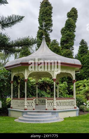 Le kiosque à musique dans Government Gardens, Rotorua, Bay of Plenty, North Island, Nouvelle-Zélande Banque D'Images