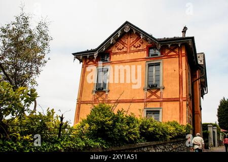 Brunate, Côme, Lombardie, Italie. Bellavista Boutique Hotel & Restaurant. L'Hôtel Bellavista a été inauguaré en 1896, juste après l'ouverture du C. Banque D'Images