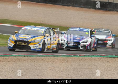 Donington Park, le 25 août 2024, Champion en titre Ash Sutton, lors de la course BTCC Donington Park, Derby, East Midlands Banque D'Images