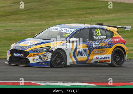 Donington Park, le 25 août 2024, Dan Rowbottom, pendant la course BTCC Donington Park, Derby, East Midlands Banque D'Images