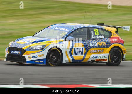 Donington Park, le 25 août 2024, pendant la course BTCC Donington Park, Derby, East Midlands Banque D'Images