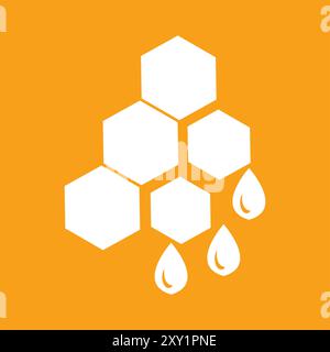 motif symbole d'illustration à vecteur d'icône de miel Illustration de Vecteur