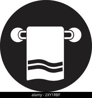conception de logo d'illustration vectorielle d'icône de serviette Illustration de Vecteur