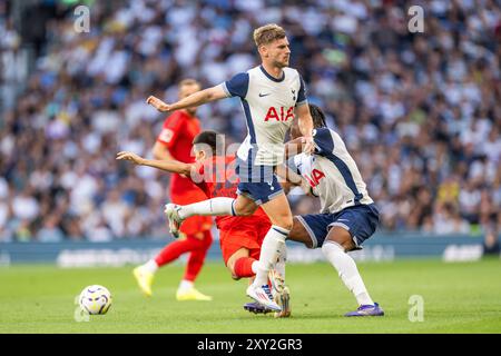 Londres, Angleterre. 10 août 2024. Timo Werner de Tottenham Hotspur vu lors du club de football amical entre Tottenham Hotspur et Bayern Munich au Tottenham Hotspur Stadium à Londres. Banque D'Images