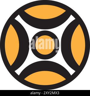 symbole de boule logo illustration icône conception Illustration de Vecteur