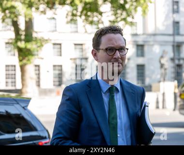 Londres, Royaume-Uni. 27 août 2024. Ministres au Cabinet Office, 70 Whitehall London UKDarren Jones, secrétaire en chef du Trésor, crédit : Ian Davidson/Alamy Live News Banque D'Images