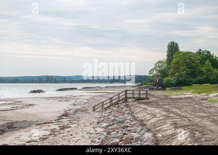 Plage Ulvshale Strand sur l'île de mon au Danemark Banque D'Images