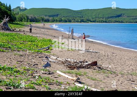 Plage de la Roche percée, Nouvelle-Calédonie Banque D'Images