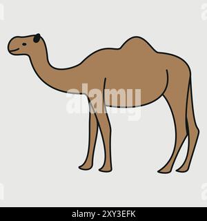 illustration vectorielle de désert de chameau, vecteur de chameau, illustration de chameau, silhouette de chameau, arabe de chameau et égypte. Illustration de Vecteur
