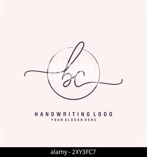 Logo BC Letter minimal Modern Illustration de Vecteur