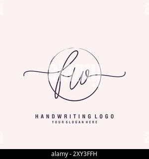 Logo lettre FW minimal Modern Illustration de Vecteur