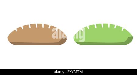 Types de pain, pain français, ensemble d'icônes vectorielles noires de pain tranché. Tranche de pain, pain isolé symboles de glyphe. Illustration de Vecteur