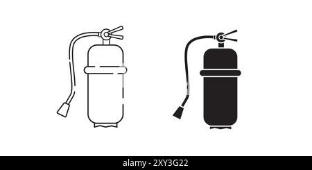 Icône d'extincteur dans un style plat Illustration de Vecteur