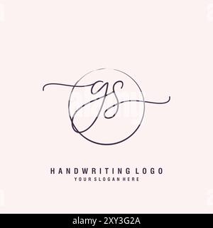 Logo GS lettre minimaliste moderne Illustration de Vecteur