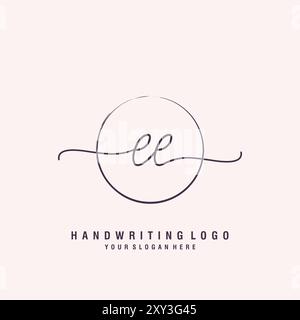 Lettre EE logo minimal moderne Illustration de Vecteur