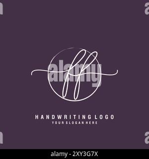 Logo lettre FF minimal moderne Illustration de Vecteur