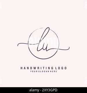 Lettre LU logo minimal moderne Illustration de Vecteur