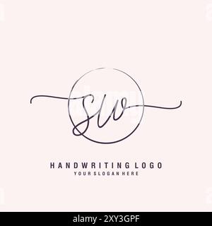 Logo SW lettre minimaliste moderne Illustration de Vecteur
