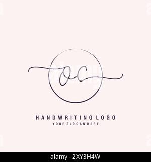 Logo lettre OC minimal Modern Illustration de Vecteur