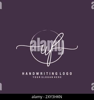 Logo lettre UF minimal Modern Illustration de Vecteur