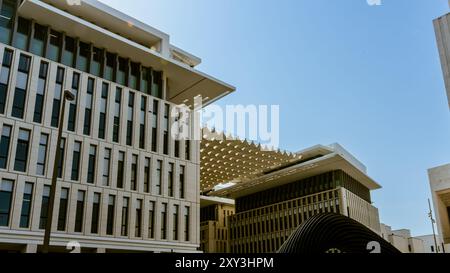 Architecture du bâtiment de Msheireb Downtown Doha Qatar. Photo de haute qualité Banque D'Images