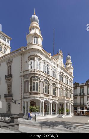 Bâtiment Art Nouveau Gabinete Literario at Plaza de Cairasco, Las Palmas, Gran Canaria, Îles Canaries, Espagne, Las Palmas de Gran Canaria, Gran Canari Banque D'Images