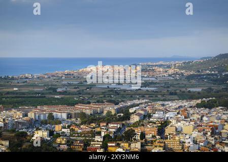 Paysage de Malgrat de Mar en Espagne Banque D'Images