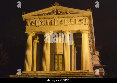Vue partielle de l'ensemble de la statue de Bavière à Munich Banque D'Images