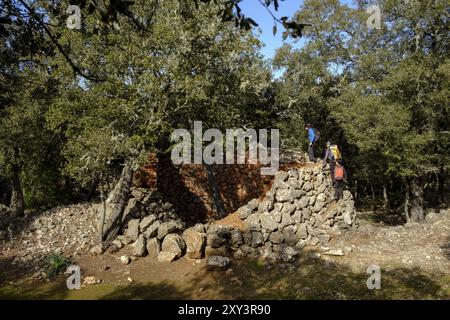 Horno tradicional para fabricacion de cal, Mola de son PACS, Valldemossa, Majorque, Îles baléares, Espagne, Europe Banque D'Images