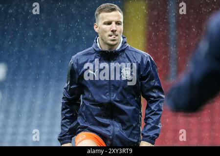 Blackburn, Royaume-Uni. 27 août 2024. Ewood Park, Blackburn, Angleterre, 27 août 2024 : Lee Evans (7 Blackpool) lors de l'échauffement avant le match de la deuxième ronde de la Carabao Cup entre Blackburn Rovers et Blackpool à Ewood Park à Blackburn, Angleterre, le 27 août 2024. (Sean Chandler/SPP) crédit : photo de presse sportive SPP. /Alamy Live News Banque D'Images