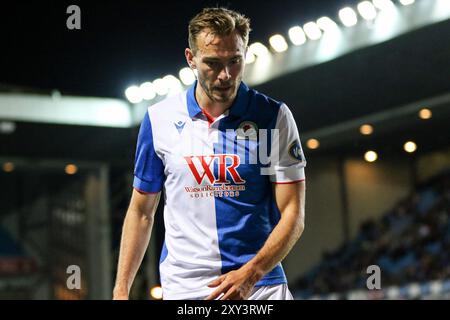 Blackburn, Royaume-Uni. 27 août 2024. Ewood Park, Blackburn, Angleterre, 27 août 2024 : Ryan Hedges (19 Blackburn Rovers) lors du match de la deuxième ronde de la Carabao Cup entre Blackburn Rovers et Blackpool à Ewood Park à Blackburn, Angleterre, le 27 août 2024. (Sean Chandler/SPP) crédit : photo de presse sportive SPP. /Alamy Live News Banque D'Images