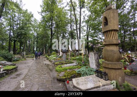 Vieux cimetière, -Stary cmentarz-, Zakopane, petite Pologne Voïvodie, Carpates, Pologne, Europe Banque D'Images