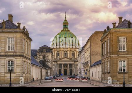 Copenhague Danemark, vue sur la ville au Palais Amalienborg Banque D'Images