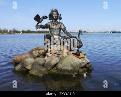 Njoerd, Dieu (Wane) de la mer et de l'océan Banque D'Images