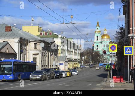 Moscou, Russie, 14 mars 2016. Epiphany Cathédrale sur la rue Spartakovskaya, Europe Banque D'Images