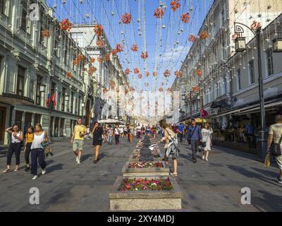 Moscou, Russie, 9 septembre. 2018. Kamergersky Lane décorée pour la Journée de la ville, Europe Banque D'Images