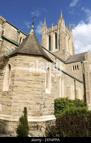 Église Ascension de notre Seigneur en style gothique à Westmount, une banlieue de Montréal. Montréal, Québec, Canada, Amérique du Nord Banque D'Images