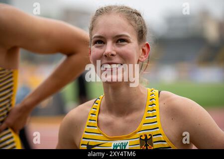 Jana Marie BECKER (Koenigsteiner LV), ALLEMAGNE PER, Leichtathletik, Athlétisme, Championnats du monde U20 Lima 24, U20 Leichtathletik Weltmeisterschaften, 27.08.2024, Foto : Eibner-Pressefoto/Jan Papenfuss Banque D'Images