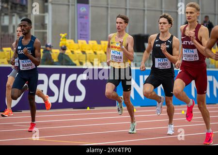 Tom STOEBER (TV Wetzlar) , ALLEMAGNE, 800 mètres hommes PER, Leichtathletik, Athlétisme, Championnats du monde d'athlétisme U20 Lima 24, Leichtathletik Weltmeisterschaften, 27.08.2024, Foto : Eibner-Pressefoto/Jan Papenfuss Banque D'Images