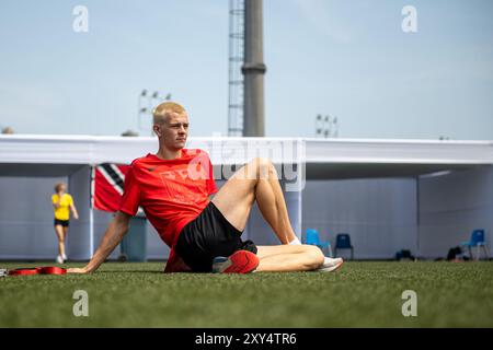 Max HUSEMANN (Eintracht Hildesheim) , ALLEMAGNE, 400 mètres hommes PER, Leichtathletik, Athlétisme, Championnats du monde d'athlétisme U20 Lima 24, Leichtathletik Weltmeisterschaften, 26.08.2024, Foto : Eibner-Pressefoto/Jan Papenfuss Banque D'Images