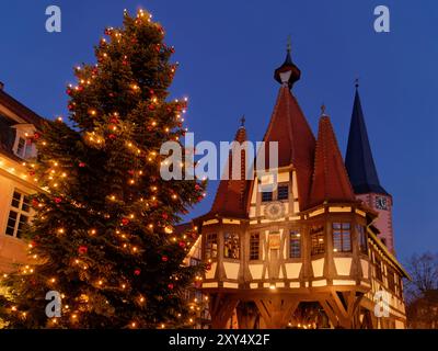 Marché de Noël Michelstadt Banque D'Images